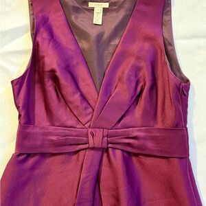 J.Crew Silk Blend Bow Waist Party Dress Purple Plum 6 Style 17401 FA09 Cocktail